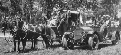The arrival of the automobile in Yosemite