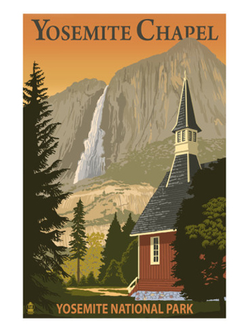 Yosemite Chapel In The Spring-AllPosters.com