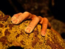 Close-up of climbers hand. AllPosters.com